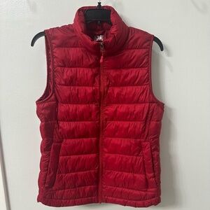 NWOT 32 DEGREES HEAT Nylon Packable Puffer Vest in Red Women's Small